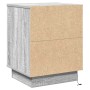Armario de Noche con 2 pcs Gris 39 x 34.5 x 50 cm