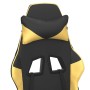 Gaming-Stuhl mit Fußstütze aus schwarzgoldenem Kunstleder von vidaXL, Gaming-Stühle - Ref: Foro24-3143655, Preis: 121,68 €, R...