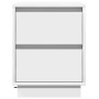 Armario de Noche con cajón con 2 pcs Blanco 39 x 34.5 x 50 cm