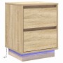 Armario de Noche con cajón 2 pcs Roble Sonoma 39 x 34.5 x 50 cm