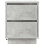 Armario de Noche con 2 pcs Gris hormigón 39 x 34.5 x 50 cm