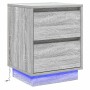 Armario de Noche Gris 39 x 34.5 x 50 cm Madera contrachapada