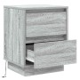 Armario de Noche Gris 39 x 34.5 x 50 cm Madera contrachapada