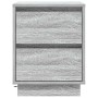 Armario de Noche Gris 39 x 34.5 x 50 cm Madera contrachapada