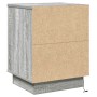 Armario de Noche Gris 39 x 34.5 x 50 cm Madera contrachapada