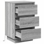 Armario de Noche Gris 39 x 34.5 x 65 cm Madera contrachapada