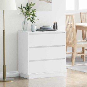 Armario de Noche Blanco 71 x 34.5 x 75 cm Madera contrachapada en Mesitas de noche | Comprar online en Foro24