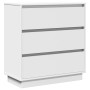 Armario de Noche Blanco 71 x 34.5 x 75 cm Madera contrachapada