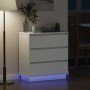 Armario de Noche Blanco 71 x 34.5 x 75 cm Madera contrachapada