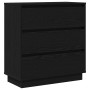 Armario de Noche Negro 71 x 34.5 x 75 cm Madera contrachapada