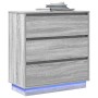 Armario de Noche Gris 71 x 34.5 x 75 cm Madera contrachapada