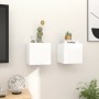 TV-Wandmöbel 2 Stück weiß 30,5x30x30 cm von vidaXL, TV-Möbel - Ref: Foro24-804482, Preis: 47,99 €, Rabatt: %