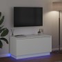 Mueble de TV con LED Blanco 100 x 38 x 49 cm