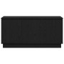 Mueble de TV con LED Roble negro 100 x 38 x 49 cm