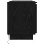 Mueble de TV con LED Roble negro 100 x 38 x 49 cm