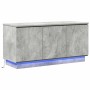 Mueble de TV con LED Gris hormigón 100 x 38 x 49 cm