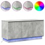 Mueble de TV con LED Gris hormigón 100 x 38 x 49 cm