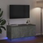 Mueble de TV con LED Gris hormigón 100 x 38 x 49 cm