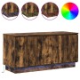 Mueble de TV con LED Roble ahumado 100 x 38 x 49 cm