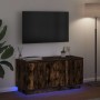 Mueble de TV con LED Roble ahumado 100 x 38 x 49 cm