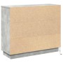 Aparador Gris Concreto 90 x 32 x 75 cm Madera contrachapada