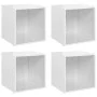 Muebles TV 4 uds madera contrachapada blanco brillo 37x35x37 cm de vidaXL, Muebles TV - Ref: Foro24-805518, Precio: 45,90 €, ...