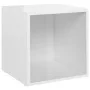 Muebles TV 4 uds madera contrachapada blanco brillo 37x35x37 cm de vidaXL, Muebles TV - Ref: Foro24-805518, Precio: 45,90 €, ...