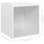 Muebles TV 4 uds madera contrachapada blanco brillo 37x35x37 cm de vidaXL, Muebles TV - Ref: Foro24-805518, Precio: 45,90 €, ...