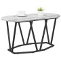 Mesa de Café Gris 80 x 40 x 40.5 cm Madera engineered y metal