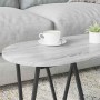 Mesa de Café Gris 80 x 40 x 40.5 cm Madera engineered y metal