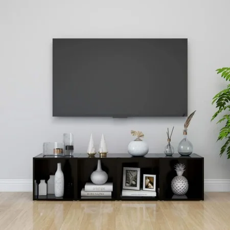 TV-Möbel 4 Stück schwarzes Sperrholz 37x35x37 cm von vidaXL, TV-Möbel - Ref: Foro24-805503, Preis: 53,74 €, Rabatt: %