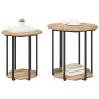 Conjunto de mesas auxiliares 2 pcs Roble Artisan y Negro
