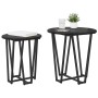 Conjunto de mesas auxiliares 2 pcs Roble negro