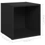 TV-Möbel 4 Stück schwarzes Sperrholz 37x35x37 cm von vidaXL, TV-Möbel - Ref: Foro24-805503, Preis: 53,74 €, Rabatt: %