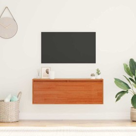 Mueble de pared con almacenamiento Marrón cera 100 x 30 x 35 cm