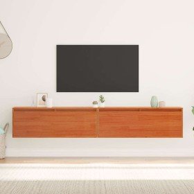 Armarios de pared Otro 2 pcs Marrón cera 100 x 30 x 35 cm en Estantes y estanterías | Comprar online en Foro24