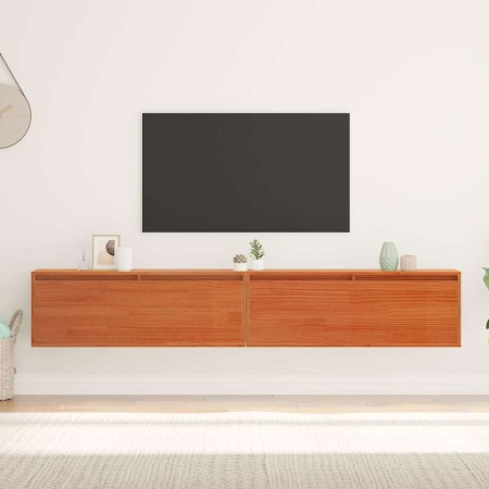 Armarios de pared Otro 2 pcs Marrón cera 100 x 30 x 35 cm