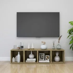 TV-Möbel 4 Einheiten Sonoma-Eichensperrholz 37x35x37cm von vidaXL, TV-Möbel - Ref: Foro24-805509, Preis: 59,52 €, Rabatt: %