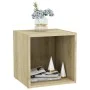 TV furniture 4 units Sonoma oak plywood 37x35x37cm by vidaXL, TV Furniture - Ref: Foro24-805509, Price: 59,52 €, Discount: %