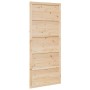 Puerta de Granero Natural 100 x 208 cm Madera maciza de Pino