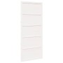 Puerta de Granero Blanco 100 x 208 cm Madera maciza de Pino