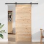 Puerta de Granero Natural 80 x 208 cm Madera maciza de Pino