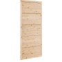 Puerta de Granero Natural 80 x 208 cm Madera maciza de Pino