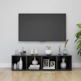 Muebles para TV 4 uds madera contrachapada gris 37x35x37 cm de vidaXL, Muebles TV - Ref: Foro24-805506, Precio: 50,90 €, Desc...