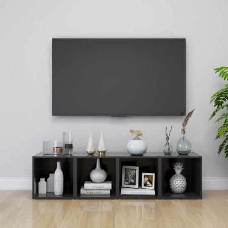 TV-Möbel 4 Stück graues Sperrholz 37x35x37 cm von vidaXL, TV-Möbel - Ref: Foro24-805506, Preis: 51,18 €, Rabatt: %