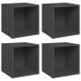 TV-Möbel 4 Stück graues Sperrholz 37x35x37 cm von vidaXL, TV-Möbel - Ref: Foro24-805506, Preis: 51,18 €, Rabatt: %