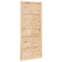 Puerta Corrediza Marrón 100 x 210 cm Madera maciza de pino