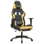 Gaming-Stuhl mit Fußstütze aus schwarzgoldenem Kunstleder von vidaXL, Gaming-Stühle - Ref: Foro24-3143701, Preis: 136,06 €, R...