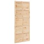 Puerta Corrediza Marrón 90 x 210 cm Madera maciza de pino