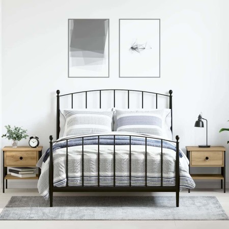 Armario de Noche con cajón 2 pcs Roble artisan 40 x 42 x 45 cm